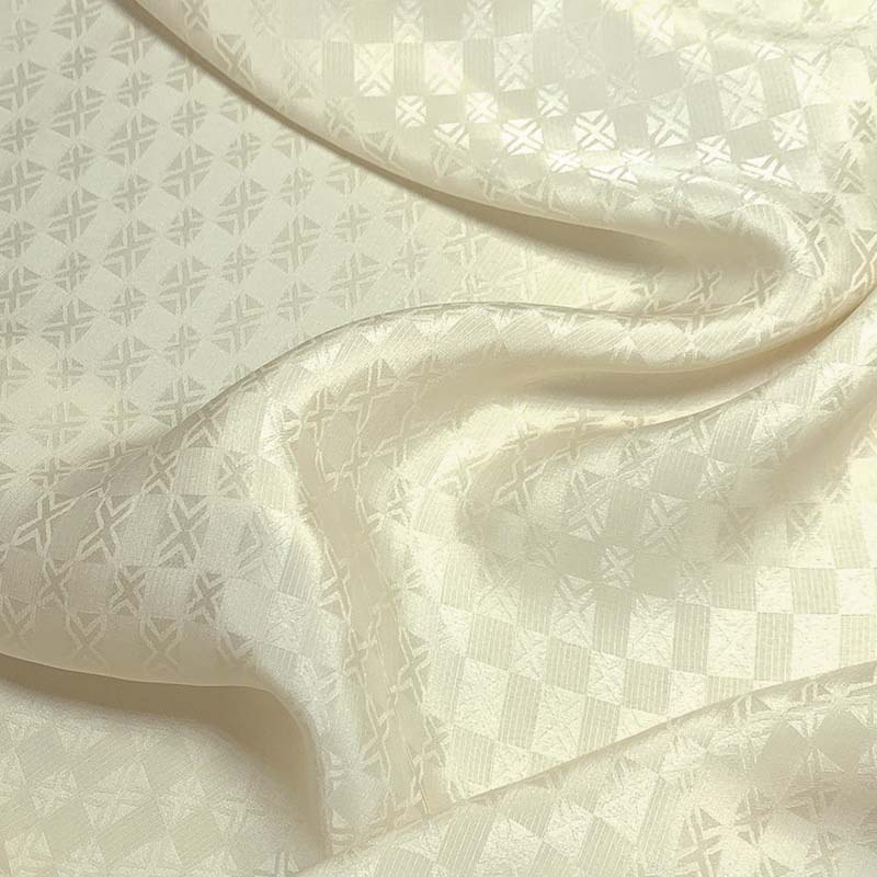 Estrella de cuatro puntas seda seda seda de alta calidad tela jacquard satén brillante vestido casual vestido chino cheongsam tela