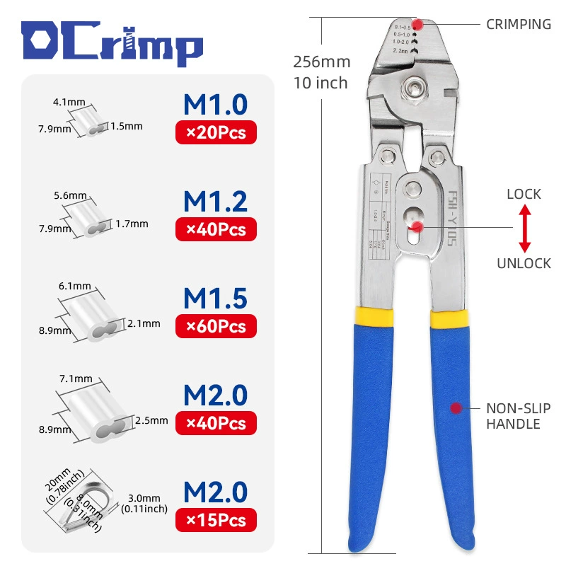 177PCS нержавеющая сталь алюминиевые клещи комбинированные наборы мульти-технические характеристики алюминиевые чехлы M1.0/1.2/1.5/2.0 куриные сердечки застежки