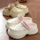Lidani Simple Contrast Color Thick Sole Cave Shoes Women's 2025 New Beach Non-slip Shoe Feeling Summer Outfit