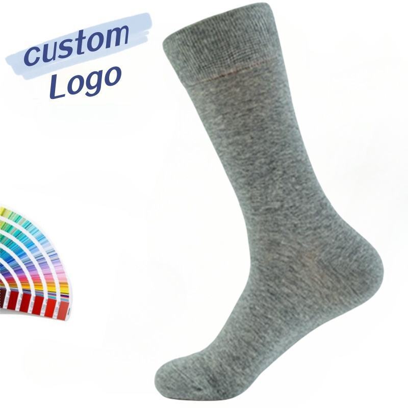Wholesale Black and Gray Business Socks Formal Office Crew Socks for Men Wholesale Black and Gray Business Socks Formal Office Crew Socks for Men
