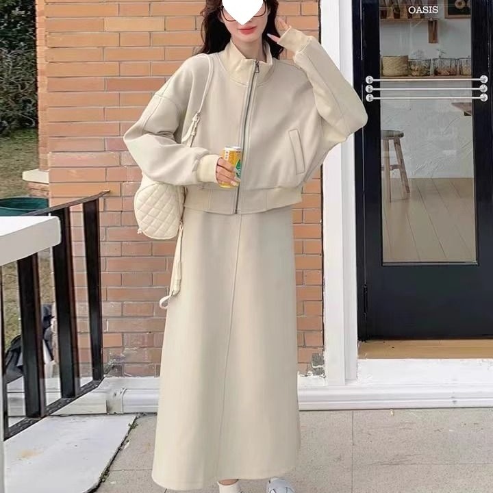 大码2-300斤背心吊带裙套装女春秋胖MM显瘦外套洋气连衣裙两件套|undefined