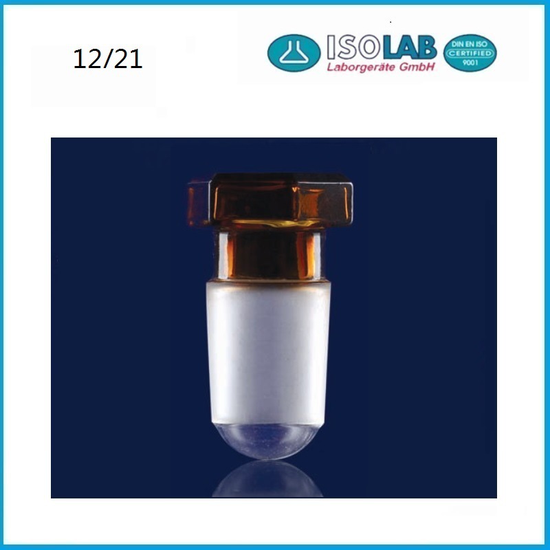 NS12/21 六角形棕色玻璃瓶塞 051.04.002 ISOLAB品牌