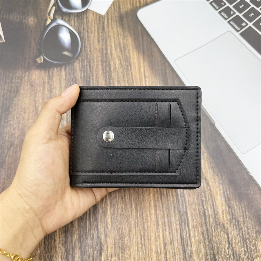 Portofel bărbătesc nou, portofel personalizat la modă, fără cataramă_voghion.com