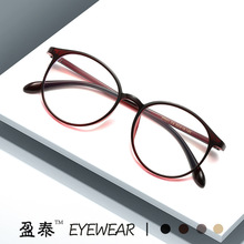 新款轻圆框近视眼镜女韩版潮可配度数网红眼睛框镜架男素颜平光镜