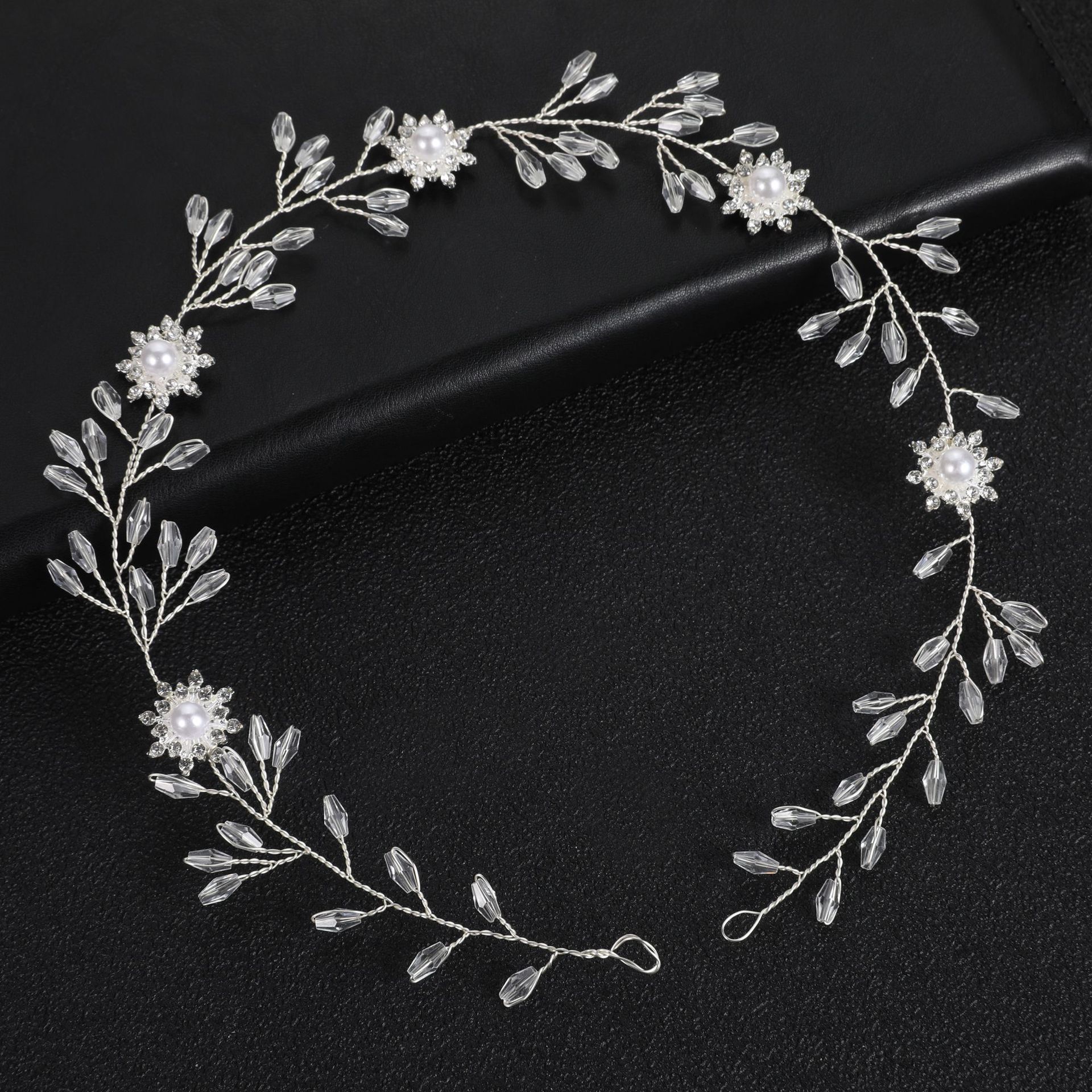 Leaf Branches Crystal Headband Wedding Dress Accessories display picture 2