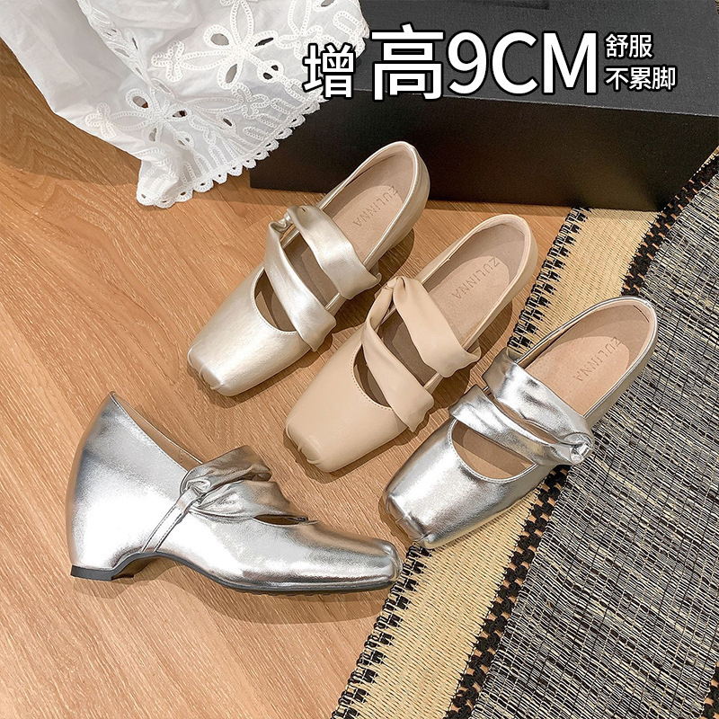 9cm Height-Increasing French Retro Cross-Strap Mary Jane Shoes, 2026 Summer New Style, Gentle and Versatile Shallow-Mouthed Single Shoes 9cm Height-Increasing French Retro Cross-Strap Mary Jane Shoes, 2026 Summer New Style, Gentle and Versatile Shallow-Mouthed Single Shoes