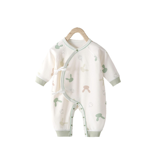 Baby clothes, newborn butterfly clothing, monk's robes, wrap-around clothes, crawling clothes, autumn new designs, rabbit year rabbit newborn onesies