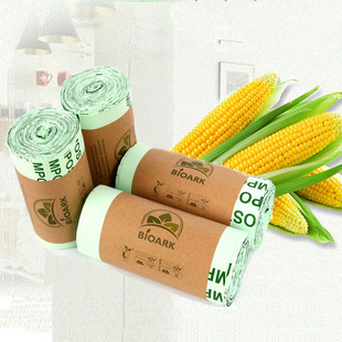 Stackable Classification Garbage Bag Biological Fully Degradable Rolled Flat Mouth Trash Can Household Corn Starch Pla Diaper Bag