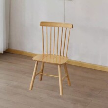 椅子实木靠背椅北欧温莎椅简约饭店咖啡厅原木设计家用书桌椅
