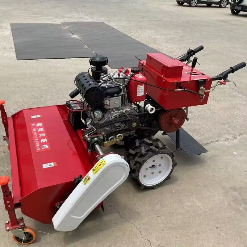 手扶前置汽油柴油割草机 小型除草灭草还田机 园林农田牧草还田机