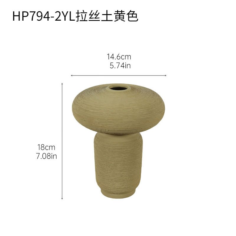 Vento tranquilo retrógrado flor de cerámica dibujada ornamentos floral simple flor seca floral decorativo creativo de escritorio para el hogar