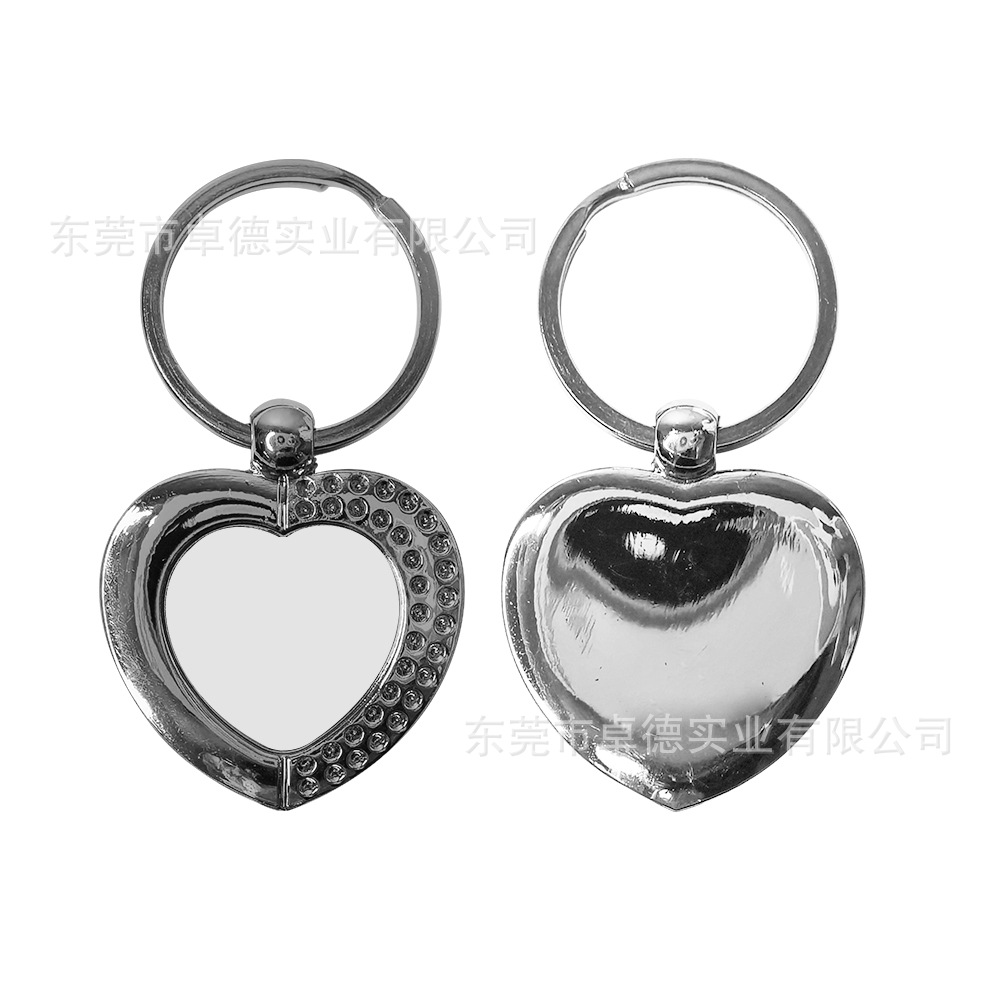 Transferencia de calor impresión metal llavero diseño patrón múltiples formas sublimación metal llavero material al por mayor