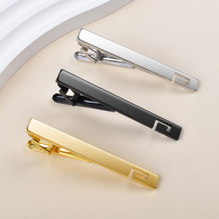 Amazon Cross-Border New Polished Men's G-Shaped Glossy Tie Clip Copper Fashion Business Shirt Suit Tie Clip