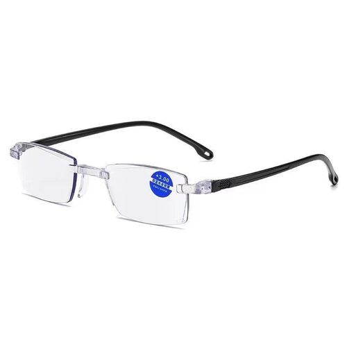 Yiwu spot automatic zoom 100400 degree near and far reading glasses anti-radiation edgeless frameless 