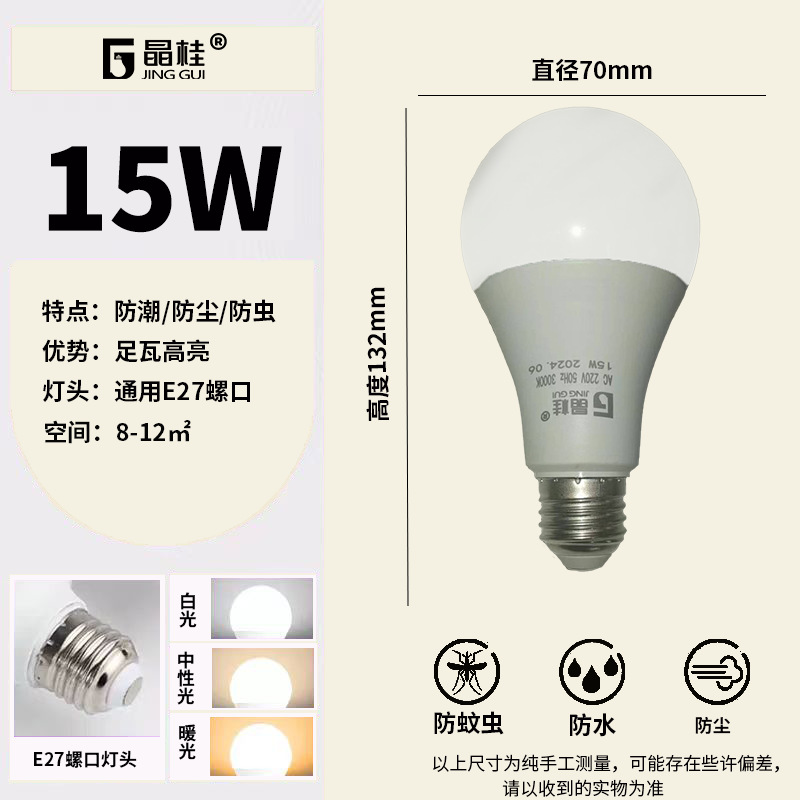 A bubble 15W linear bare lamp