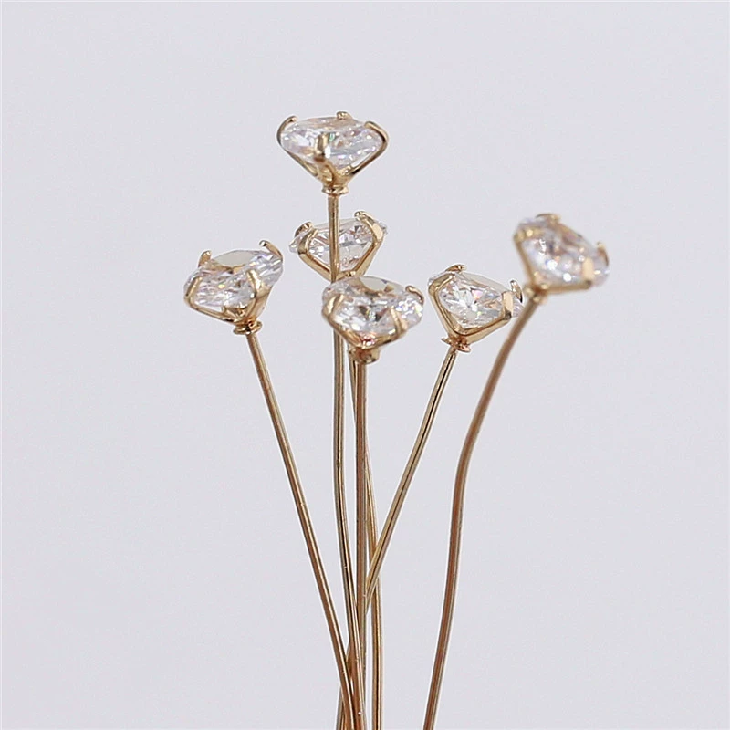 Yufeng оборудование DIY ювелирные аксессуары Чистая медь циркон цветок Сердце цветок Материал невесты Свадебный Творческий головной убор