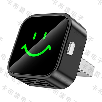 2-in-1 Car-Machine Connectivity Box Android Auto Carplay Wireless Adapter Button Smart Carplay Box (Simsiz CarPlay və Android Auto) - q1ae-smiley-face-side-button-wireless-carplay-plus-android-auto-2-in-1-only-compatible-with-overseas-systems