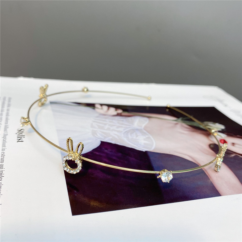 Fashion Three-dimensional Decorative Metal Thin Headband Wholesale Nihaojewelry display picture 8