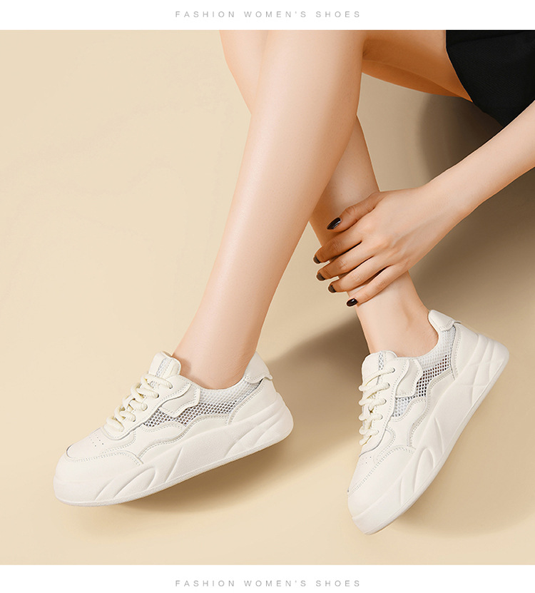 Giày sneaker nữ da thật màu trắng lưới thoáng khí đế bằng mùa hè 2025 — JST 7193 màu đen kiểu nửa kéo, gót cao 6cm, JST 1802- 1m màu, chiều cao gót 4CM, LJ 33005 màu mơ nhạt gót cao 3.5cm, LJ 33005m gót trắng cao 3.5cm chi tiết 11