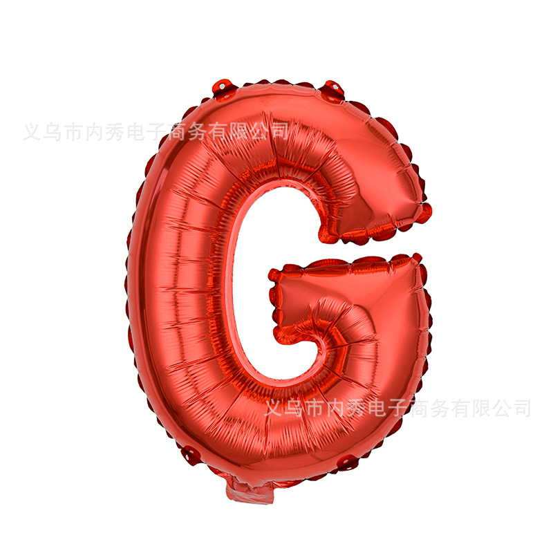 Estilo americano Delgado 16 pulgadas inglés carta globo pequeño tamaño A- Z cumpleaños boda habitación decoración aluminio película globo al por mayor
