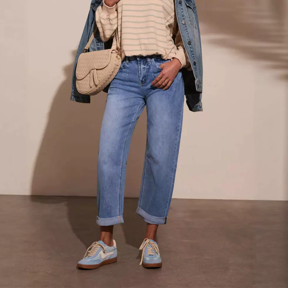 跨境卷边牛仔裤女2025新款欧美弹力直筒九分裤水洗休闲牛仔长裤