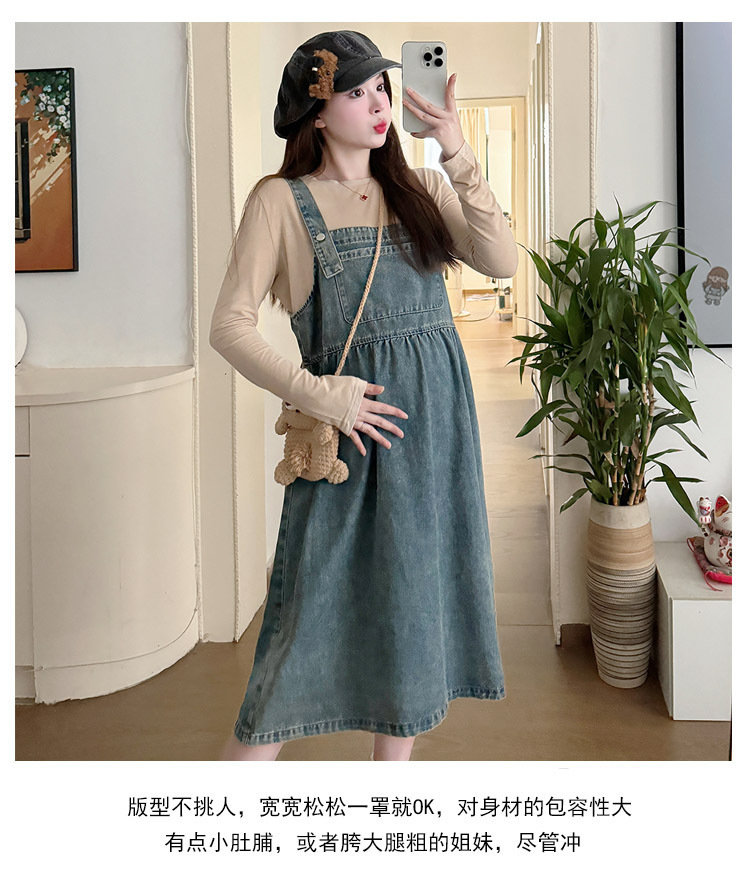 孕??春秋吊?牛仔?衣裙