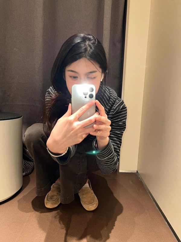 美式条纹开衫拉链长袖女春秋设计感修身收腰显瘦百搭休闲外套|undefined