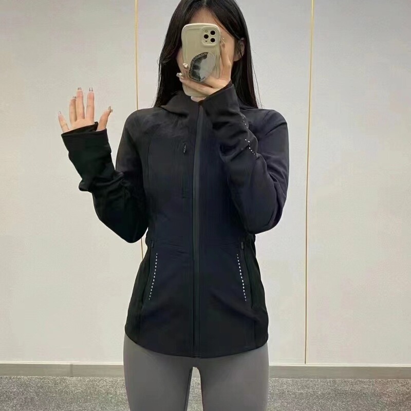 Winter Waterproof Hooded Slim Outdoor Sports Jacket Jacket fleece-lined Soft Shell Rush Jacket Zipper Cardigan Yoga Clothes