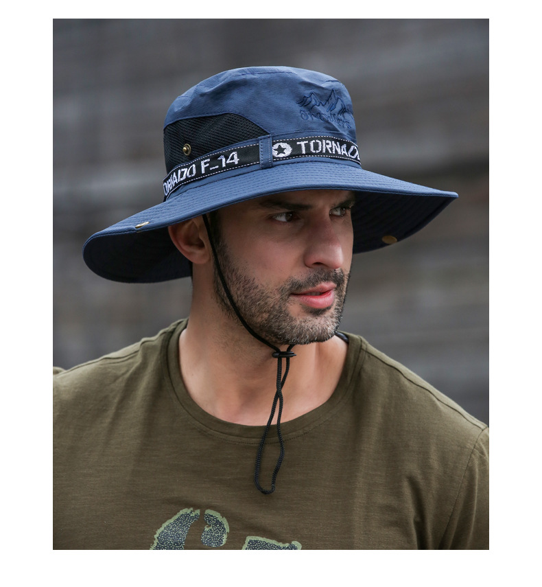 Leitch fisherman for summer sun protection, outdoor cycling, hiking, camping, fishing hat, western cowboy hat_voghion.com