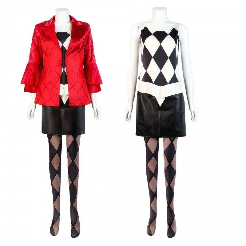 Lady Gaga Harley Quinn Cos Clothing Halloween Clown Girl Cosplay Costume Supply Wholesale