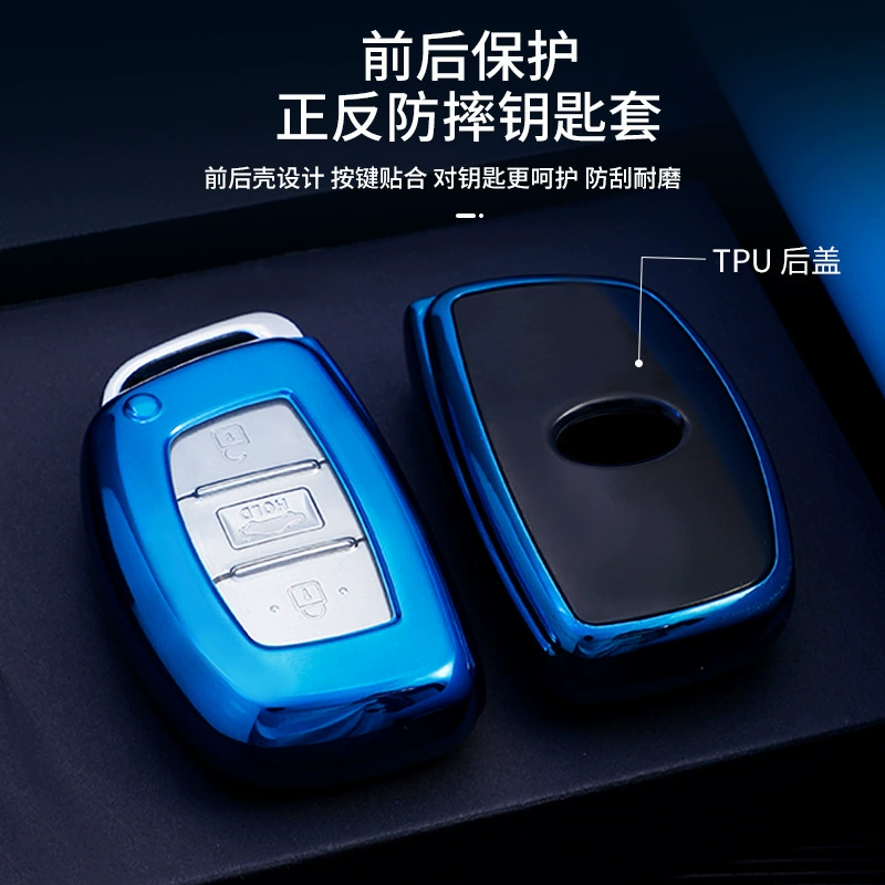 Key shell (Hyundai) Modern A model, glossy replacement cover, multi‑color options