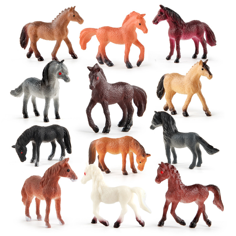 Simulación transfronteriza freisma modelo de caballo árabe mini 12 mundialmente famoso caballo animal decoración adornos estáticos