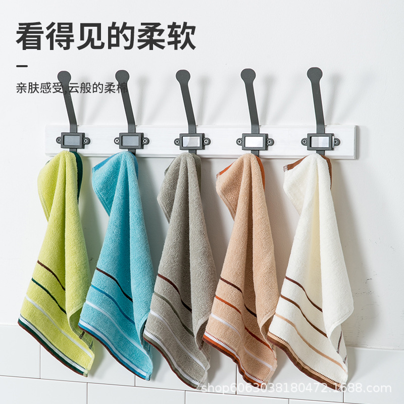 Cotton square towel household face towel absorbent soft children towel embroidery LOGO factory wholesale export