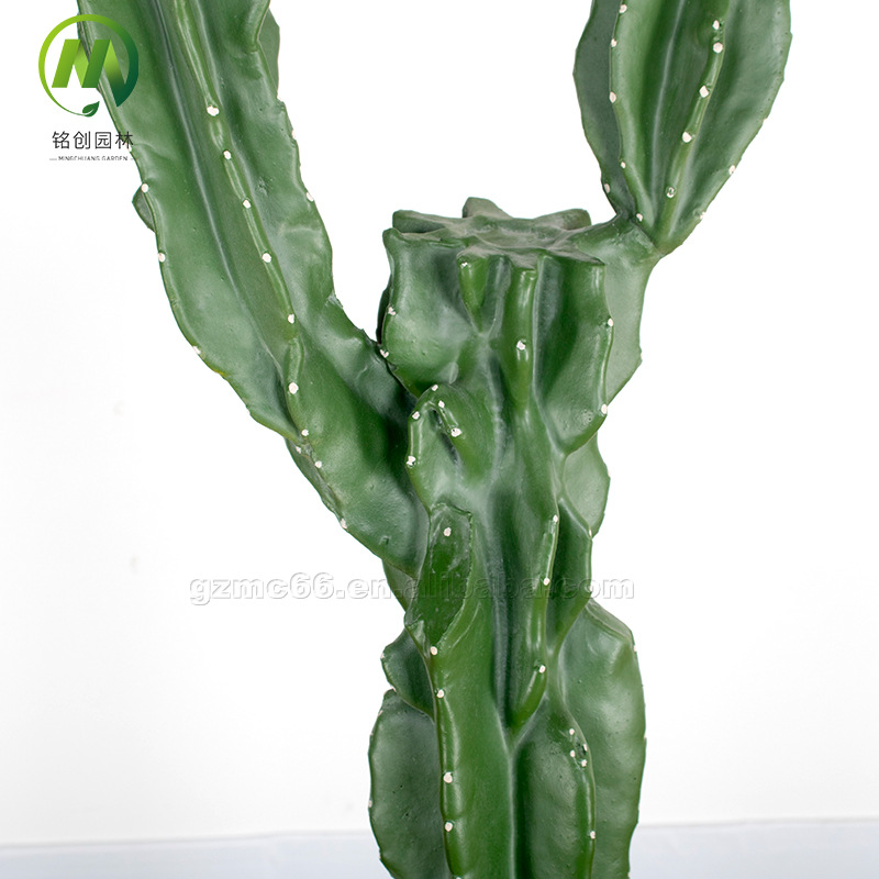 Planta tropical para paisajismo, columna de cactus de poliuretano, planta artificial grande en maceta, cactus de desierto, vara de medición decorativa. image 4