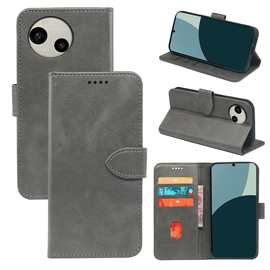 适用夏普Aquos wish 4/SH-52E/wish 3/737小牛皮前扣支架手机皮套