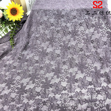 厂家加厚冬季绒感雪尼尔睫毛蕾丝花边布 长裙子蕾丝布料布匹面料