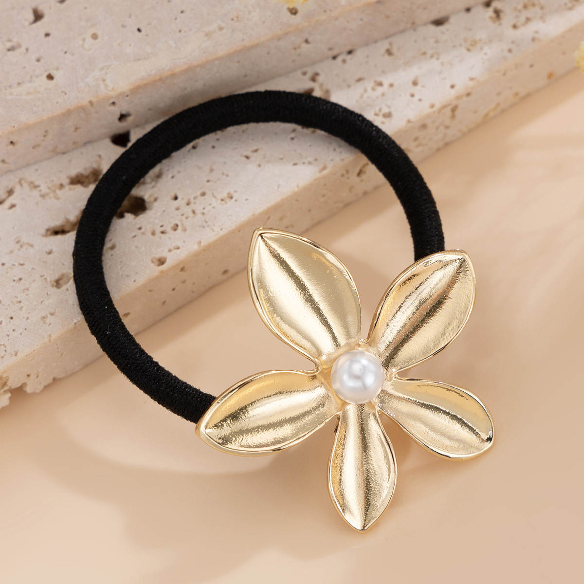 Imitation Pearl, Alloy Material Women's Basic Flower Imitation Pearl Alloy Hair Tie