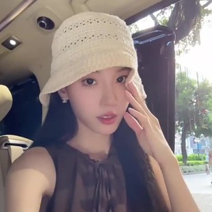 Summer Hollow Fisherman Hat Women's Thin Breathable Fashion Sunshade Hat Travel Holiday Sun Protection Basin Hat Bucket Sun Hat