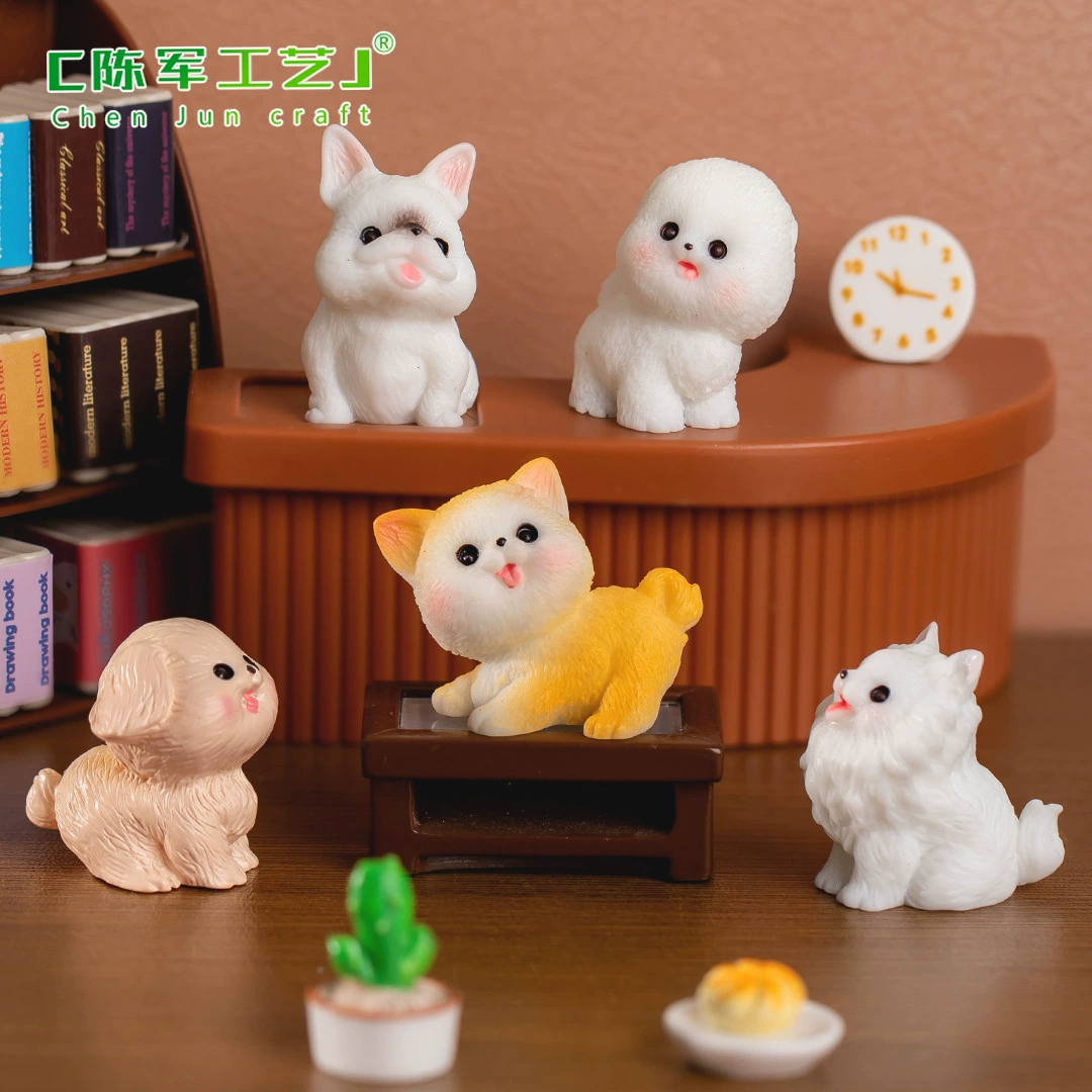 Микро-пейзаж творческий милый щенок животное ручной работы слепые Коробочные аксессуары офисные настольные мини-украшения