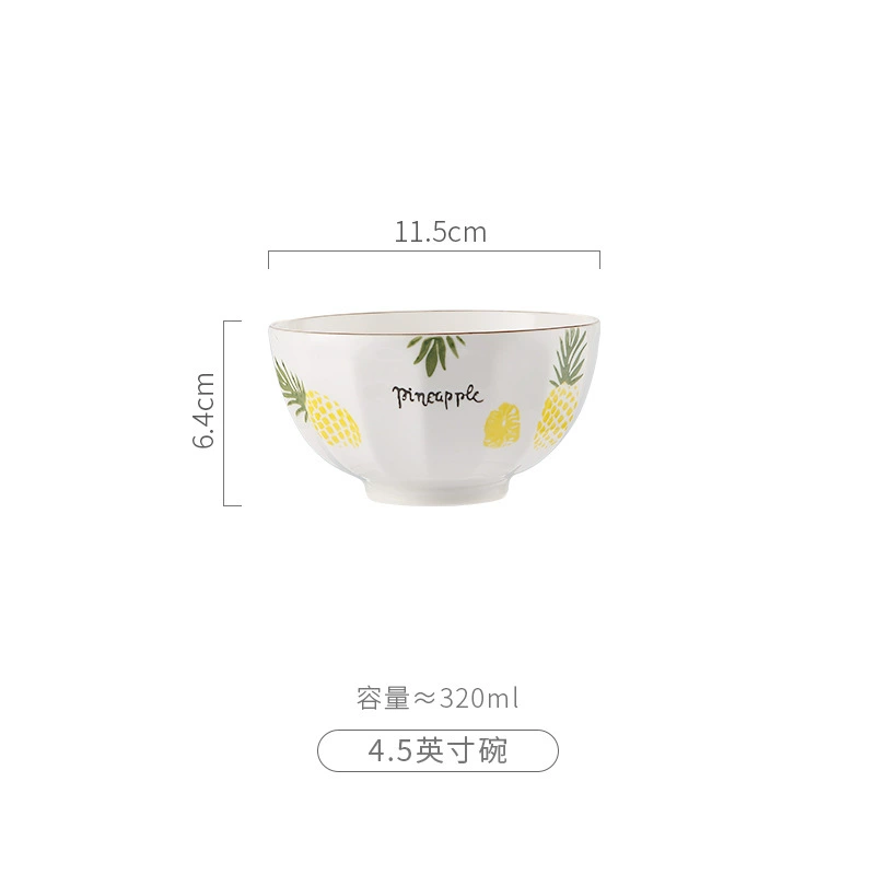 Керамическая посуда New Pineapple pattern, тарелки для ужина, миски, палочки и ложки, опции оптовые