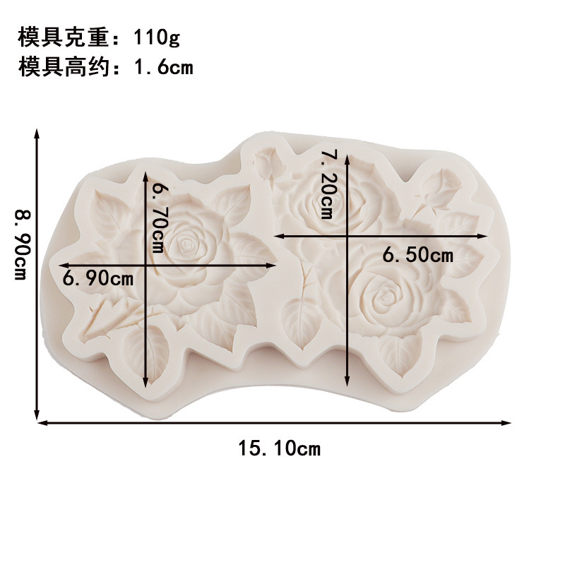 新款烘焙工具玫瑰花翻糖巧克力蛋糕模具花苞装饰硅胶模具滴胶模具|undefined