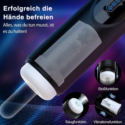 Amazon Foreign Trade Jaguar Intelligent Alien Telescopic Vibration Sucking Aircraft Cup Pronunciation Male Masturbation Approval