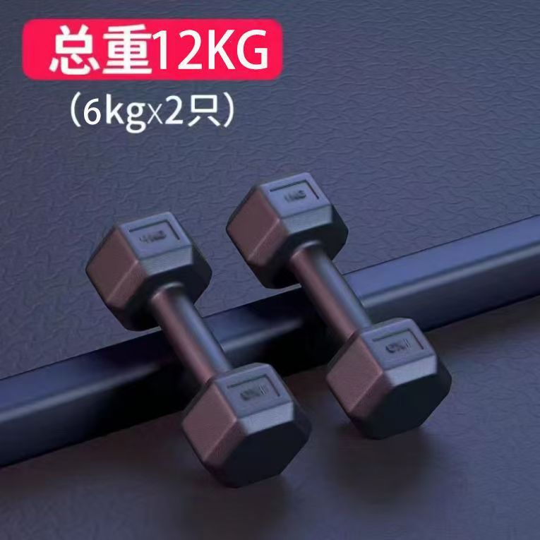 环保哑铃可做俯卧撑 男士家用健身器材六角女士运动小哑铃一对|undefined