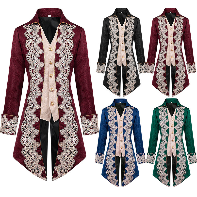 Amazon Men's Steampunk Medieval Jacket Gothic Victorian Frock Coat Uniform