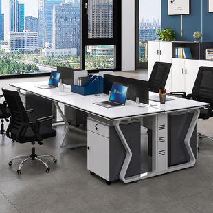 Desk Staff Station Simple Modern Multi-person Office Table and Chair Combination Double Four Six-person Card Station Table