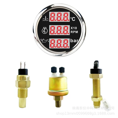 52mm üç-birində rəqəmsal displey ölçer avtomobil, yük maşını üçün