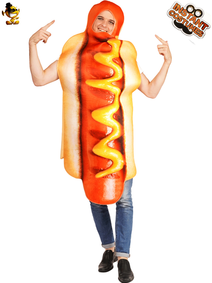 Disfraz de Perrito Caliente para Adultos, Divertido, para Halloween, Cosplay, Actuaciones Escénicas