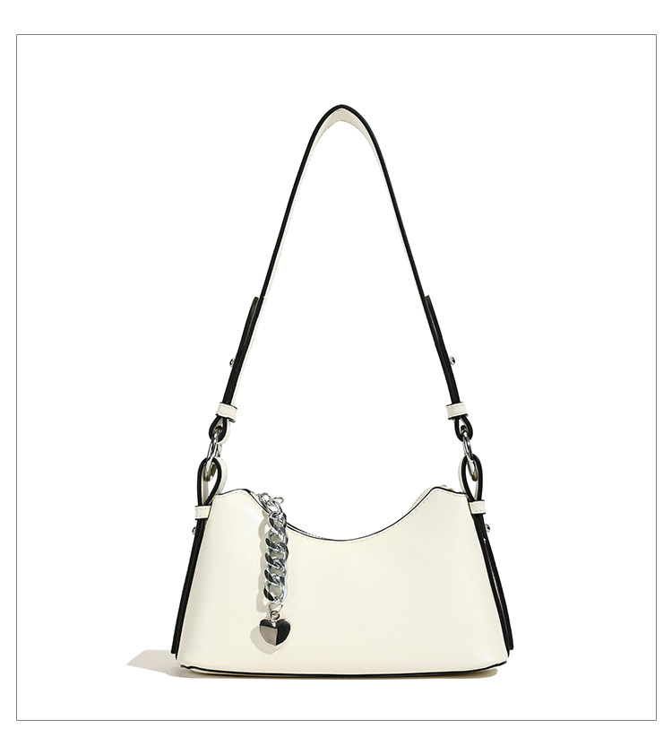 All Seasons Season Women's Pu Leather Solid Color Streetwear Chain Dumpling Shape Zipper Tote Bag