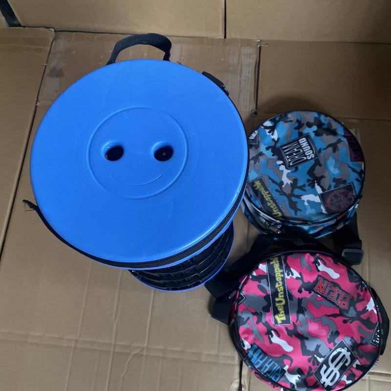 강력한 내하중을 갖춘 두꺼운 파란색 텔레스코픽 스툴 400kg 보관 가방 포함