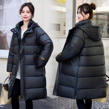 黑金长款羽绒棉衣棉服女2024年冬季新款情侣宽松加厚过膝棉袄外套